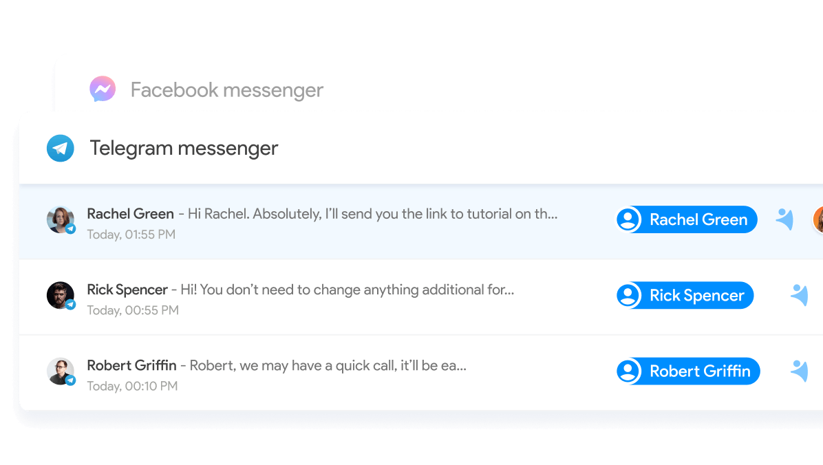 Keep the history of<br> message exchange screen